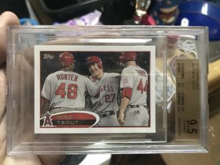 Mike Trout 2012 Topps Heritage/Update/Mini/9.  5 BGS ROOKIE LOT 2