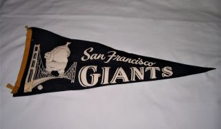 Vintage Baseball Pennant San Francisco Giants 1960s Mlb Sf California