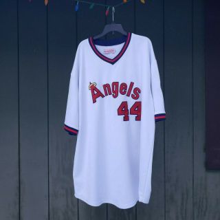 Cooperstown Angels Mitchell & Ness Reggie Jackson 44 Whitered Baseball Jersey