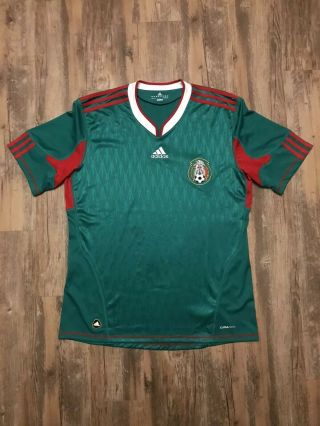 Adidas Mexico Mens Kit Green Red White Size Large Soccer Futbol Jersey Climacool