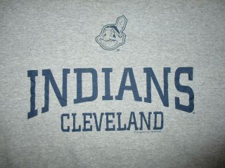 Cleveland Indians T Shirt Chief Wahoo Logo Tribe Baseball Adult Lee Sport Large