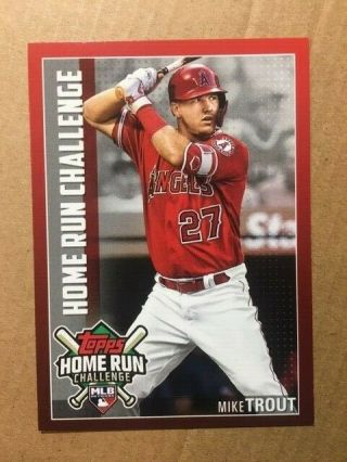 2019 Topps Home Run Challenge Card - - Mike Trout (angels) Card Hrc - 1