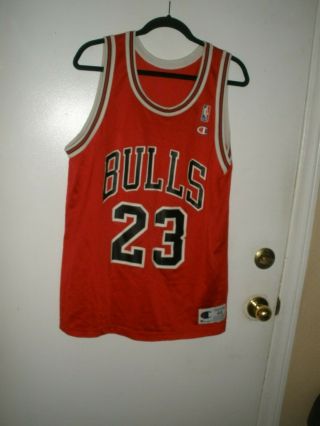 Michael Jordan 23 Nba Chicago Bulls Red 90’s Champion Jersey Men’s Size 44