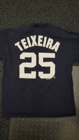 Mark Teixeira York Yankees Jersey Shirt Majestic Size Large Mlb
