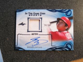 2019 Leaf In The Game Shohei Ohtani Autographed Jersey Card 24 Of 35