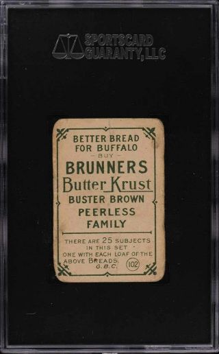 1911 D304 Brunners Bread Fred Tenney SGC 1 PR (PWCC) 2
