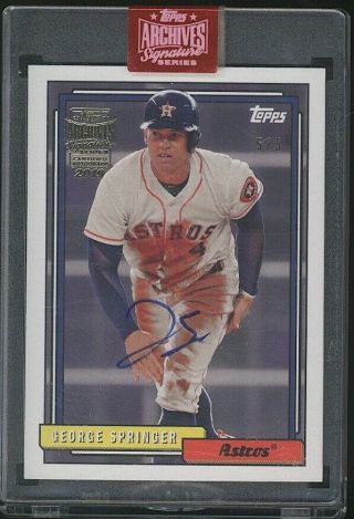 2017 Topps Archives George Springer Auto/autograph 5/5 Last Card Astros