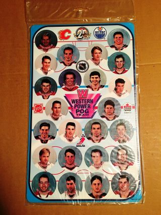 1995 Nhl Western Power Pog Team Set Of 24,  8 3/4 " X 14 ",  Canada Games,