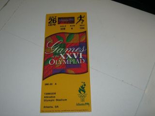 1996 Xxvi Atlanta Olympic Games Ticket Track And Field
