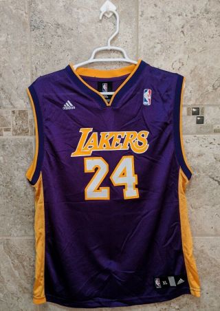 Youth Xl Kobe Bryant La Lakers 24 Jersey Adidaspurple