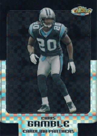 2006 Finest Black Xfractor Chris Gamble 23/25 Panthers