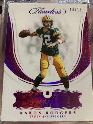 Aaron Rogers 14/15 Ruby Gem Card Flawless Green Bay Packers Card