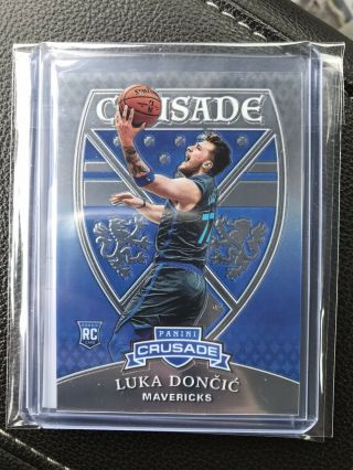 2018 - 19 Chronicles Luka Doncic Crusade Rookie Card Rc Mavericks Mp