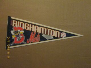 Eastern League Binghamton Mets Vintage Circa 1998 Logo Baseball Pennant