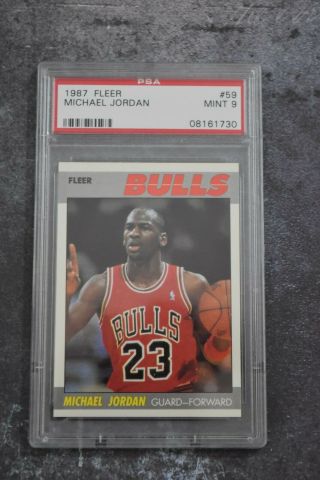 1987 Fleer Basketball Michael Jordan 59 Psa 9 - Second Year