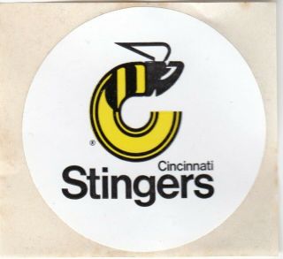 1975 Cincinnati STINGERS Hockey Puck Stickers Give - away Nights Authentic (2) 2