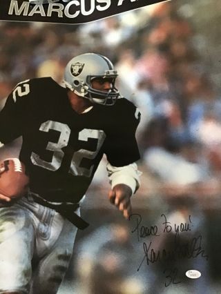Marcus Allen Large Starline Poster Autographed Jsa Authenticated