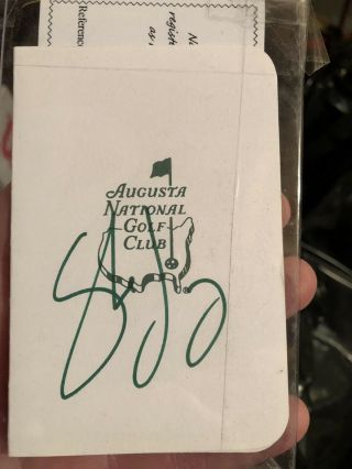 Shane Lowry Autograph Augusta Scorecard
