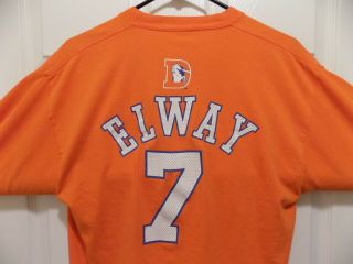 John Elway Denver Broncos Jersey/t - Shirt (medium Adult) Reebok (2 Sided) Good