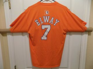 John Elway Denver Broncos Jersey/T - Shirt (Medium Adult) Reebok (2 sided) good 5