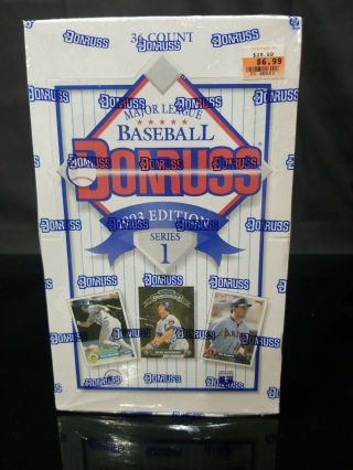 1993 Donruss Baseball Series 1 Wax Box 36 Packs