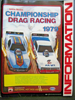 1979 Nhra Winston Snake Mongoose Championship Drag Racing Media Guide