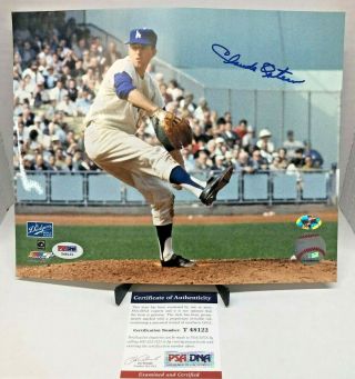 Claude Osteen Autographed 8x10 Photo Psa/dna Certified (los Angeles Dodgers)
