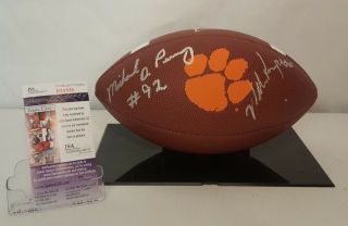 Michael Dean Perry & William Perry Signed Clemson Tigers Football Jsa R99586