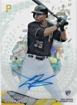 Gregory Polanco Pittsburgh Pirates 2014 Topps High Tek Rookie Diffractor Auto Rc