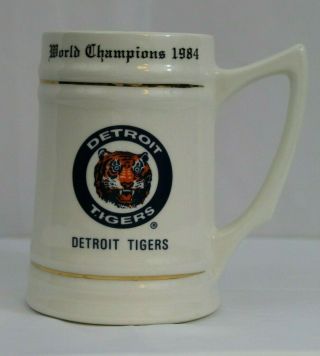 Vintage 1984 Detroit Tigers World Champions Ceramic Mug