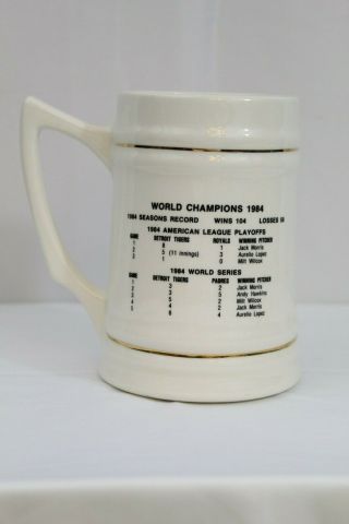 VINTAGE 1984 DETROIT TIGERS WORLD CHAMPIONS CERAMIC MUG 5