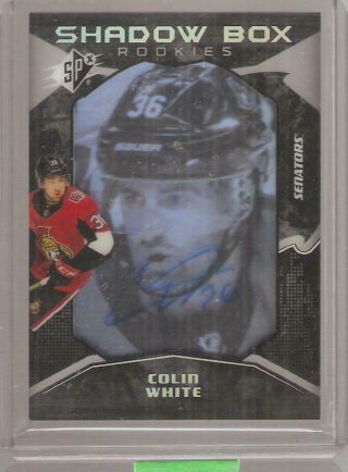 2017 - 18 Spx Shadow Box Colin White Rookie Auto /148 Ottawa Senators 39