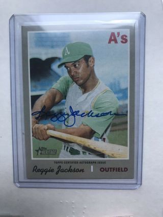 2019 Topps Heritage High Number Reggie Jackson Real One Auto Oakland A’s