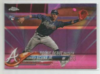 2018 Topps Chrome Update Pink Refractor Ronald Acuna Jr.  Rc