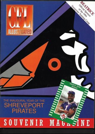 1994 Cfl Football Program: Shreveport Pirates At Calgary Stampeders,  Oct 21