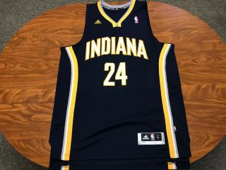 Mens Lightly Worn Adidas Indiana Pacers Paul George Basketball Jersey Large
