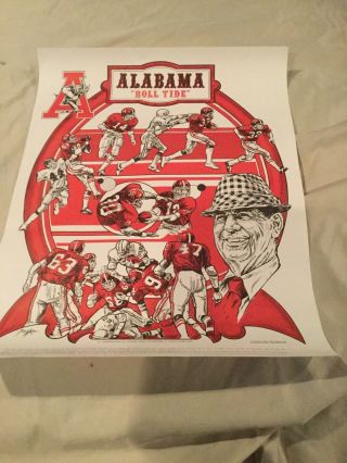 Alabama Crimson Tide ‘ Bear Bryant “ Poster