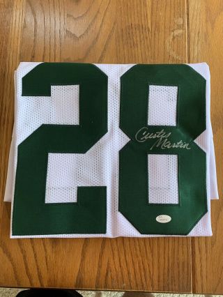 Authentic Autographed Curtis Martin Jets Custom Jersey Jsa 2019 Gold Rush Xl