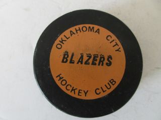 Oklahoma City Blazers Chl Game Puck