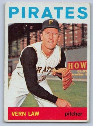 1964 Vern Law - Topps Baseball Card 472 - Pittsburgh Pirates - (high