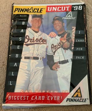 Pinnacle Uncut 98 Giant Baseball Card Cal Ripken Jr.  And Roberto Alomar