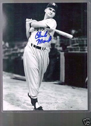 Charlie Maxwell Red Sox Signed Autographed B&w Photo