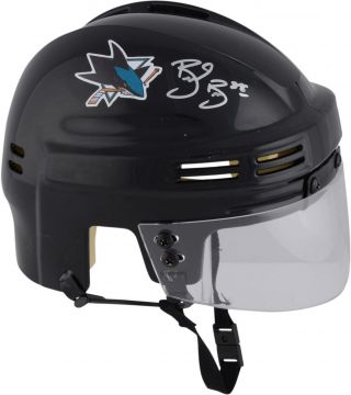 Brent Burns San Jose Sharks Autographed Black Mini Helmet