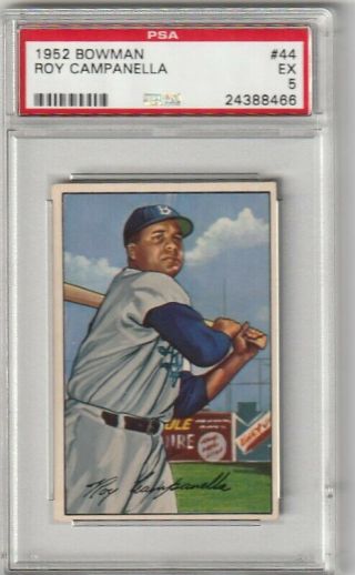 1952 Bowman Roy Campanella 44 - Psa 5 Ex - Brooklyn Dodgers (hof)