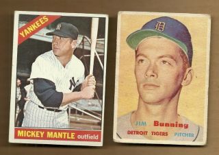 1966 Topps Mickey Mantle 50 Yankees