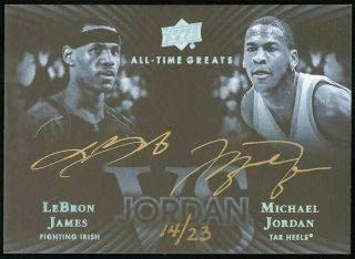 2013 Upper Deck Dual Signatures Michael Jordan & Lebron James Autograph
