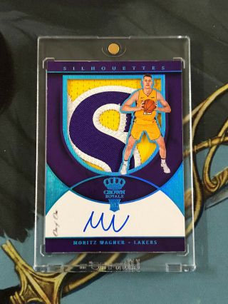 18 - 19 Crown Royale Moritz Wagner Rookie Silhouettes Auto True 1/1 Rpa Lakers