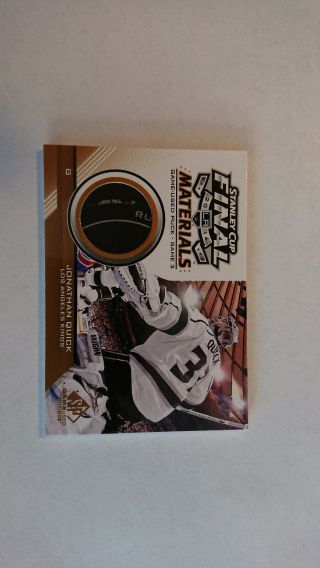 2014 - 15 Sp Game - Jonathan Quick Materials Puck Game 3 Stanley Cup Final