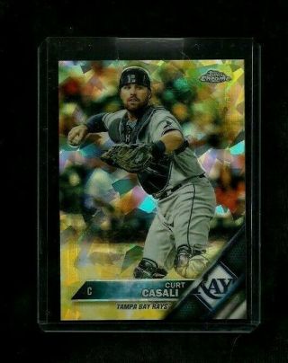 Curt Casali Topps Chrome Sapphire Edition Gold Refractor /5 Tampa Bay Rays Reds