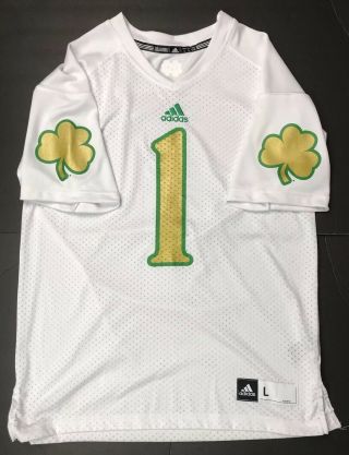 Notre Dame Football Adidas Jersey 1 Shamrock Series Mens Large See Details